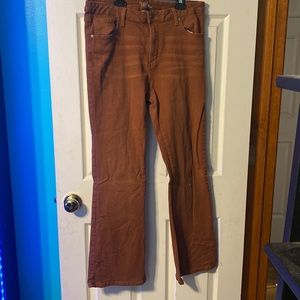 Brown bootcut jeans